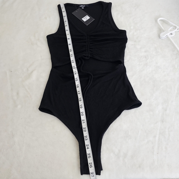By.Dyln Danika Cutout Bodysuit Black DL0736 Size XS NWT Revolve - Picture 10 of 11